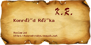 Konrád Réka névjegykártya